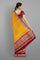 MUSTARD and MAROON JAAL WARM SILK Saree with BANARASI FANCY