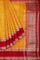 MUSTARD and MAROON JAAL WARM SILK Saree with BANARASI FANCY