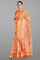 ORANGE and SILVER JAAL SILK Saree with BANARASI FANCY