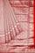 RED and SILVER CHECKS AND BUTTIS SILK Saree with BANARASI FANCY