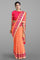 PEACH and MAGENTA BUTTIS SILK Saree with BANARASI