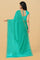 SEA GREEN and SILVER STRIPES SHIMMER CHIFFON Saree with FANCY