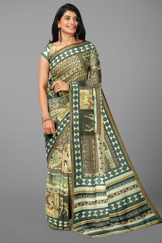 MULTI and BLACK DESIGNER SILK Saree with FANCY