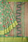 LIGHT OLIVE GREEN and MULTI FLORALS SILK Saree with FANCY