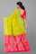 LIGHT GREEN and DARK PINK POLKA DOTS SICO Saree with CHIRALA