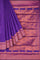 PURPLE and GOLD PLAIN SILK BLEND Saree with SEMI PATTU