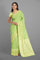 PISTA GREEN and GOLD BUTTIS SILK BLEND Saree with SEMI PATTU
