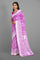 MAGENTA and SILVER FLORAL JAAL SILK BLEND Saree with SEMI PATTU