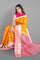 MUSTARD and PINK BUTTIS SILK BLEND Saree with SEMI PATTU