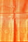 GOLD ORANGE and GOLD FLORAL JAAL SILK Saree with KANCHIPURAM