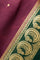 Mysore Crepe Silk Burgundy Saree