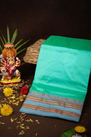 Narayanpet Silk Sea Green Saree