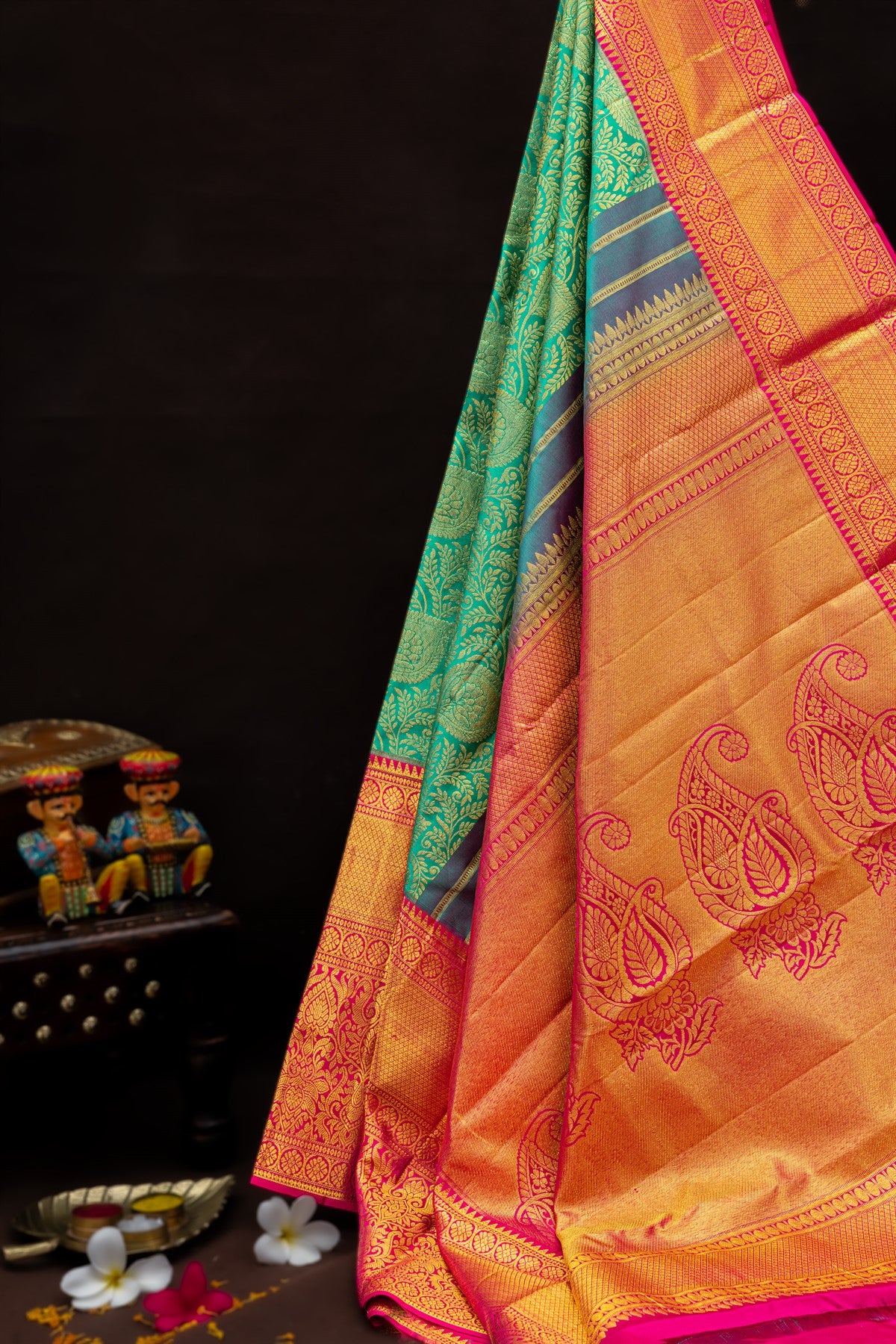 Kancheepuram Silk Sea Green Saree