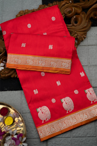 Uppada Silk Buttis Red Saree