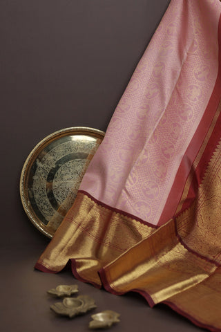 Kancheepuram Silk Light Pink Saree