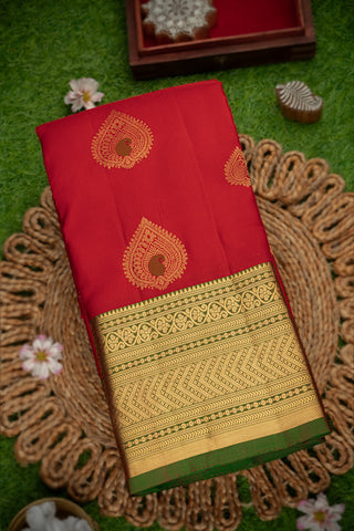 Coimbatore Silk Red Saree