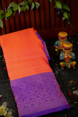 Coimbatore Silk Saffron Saree