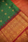 Gadwal Silk Bottle Green Saree