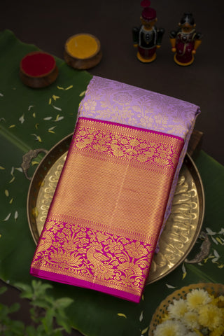 Kancheepuram Silk Lavender Saree