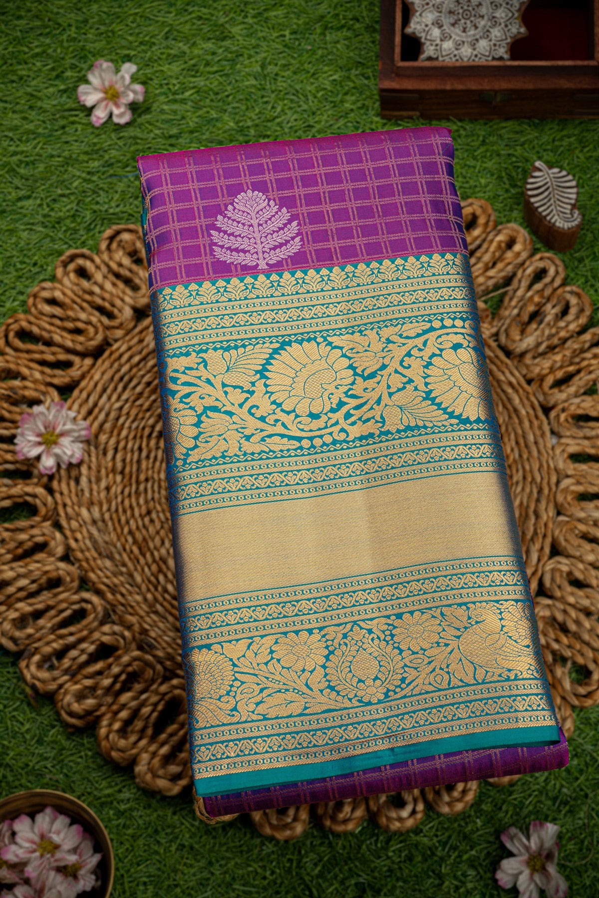 Coimbatore Silk Purple Saree