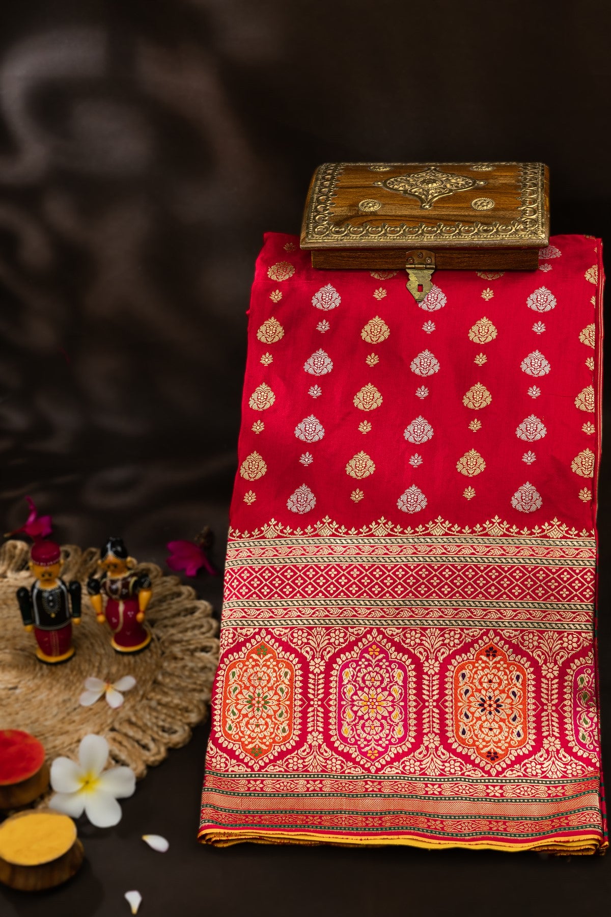 Banarasi Silk Red Saree