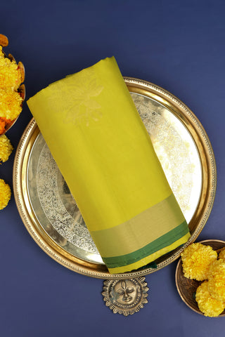 Coimbatore Silk Parrot Green Saree