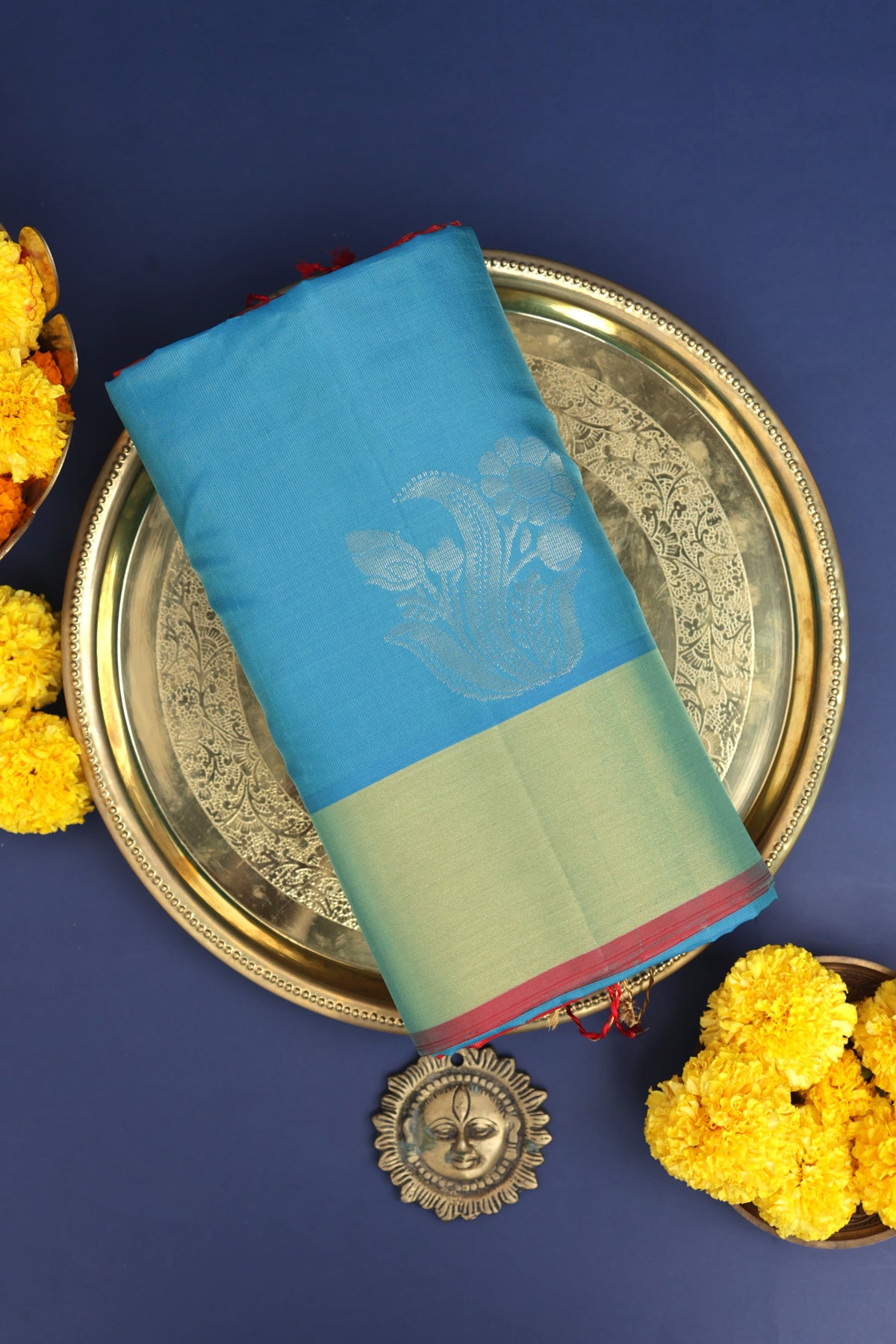 Coimbatore Silk Light Blue Saree