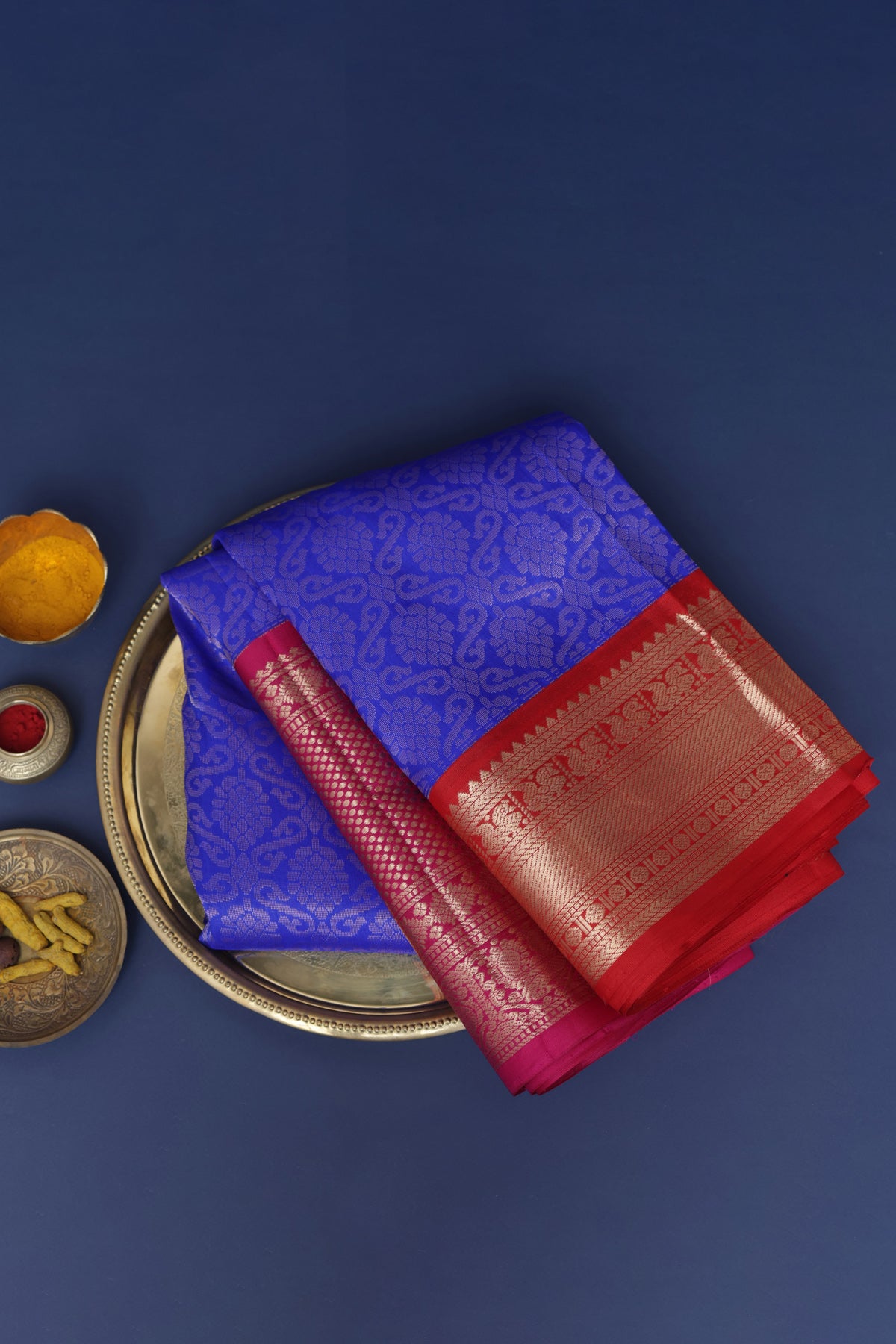 Kancheepuram Silk Royal Blue Saree