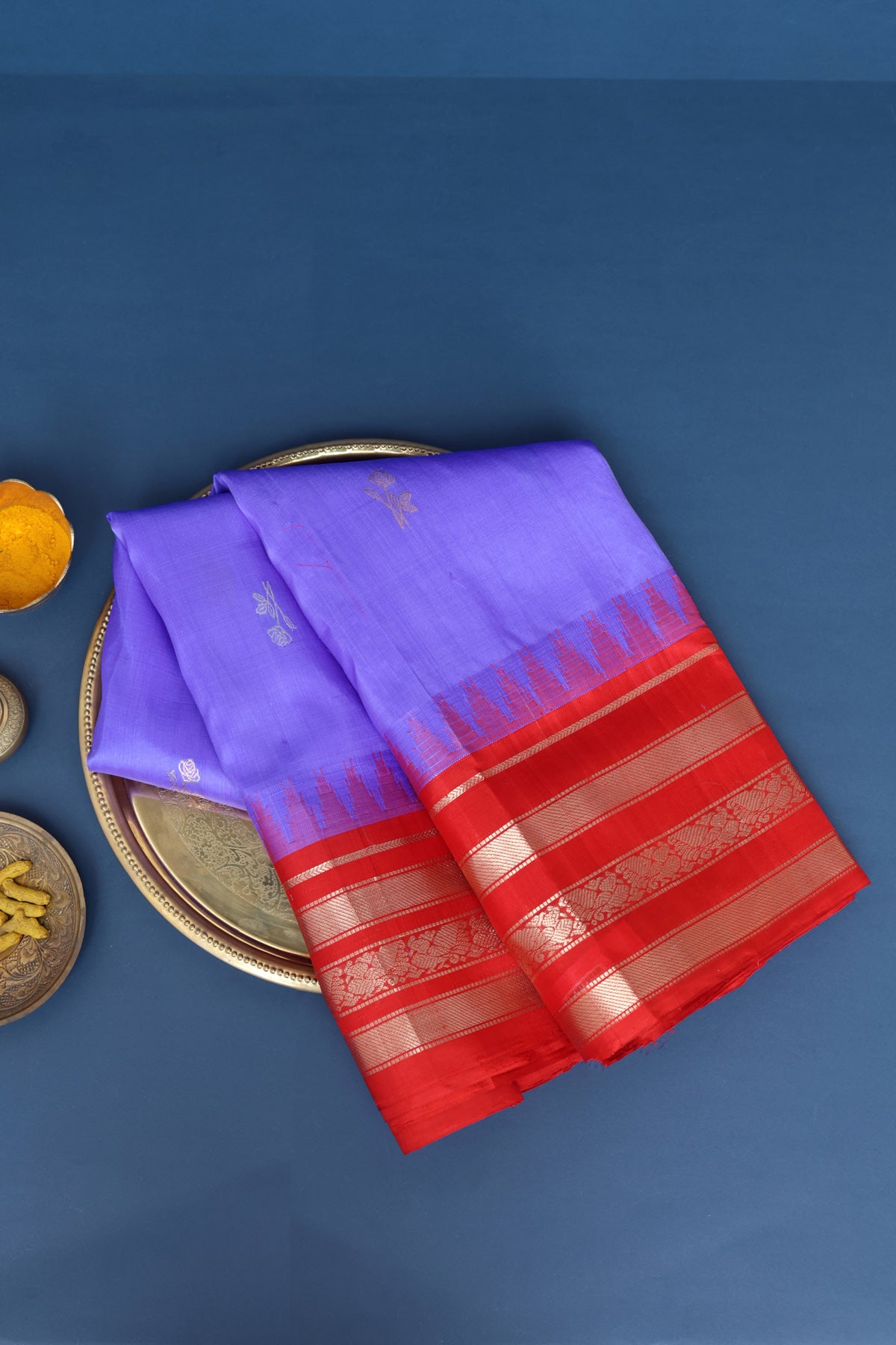 Kancheepuram Silk Purple Saree