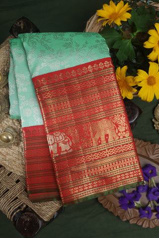 Kancheepuram Silk Sea Green Saree