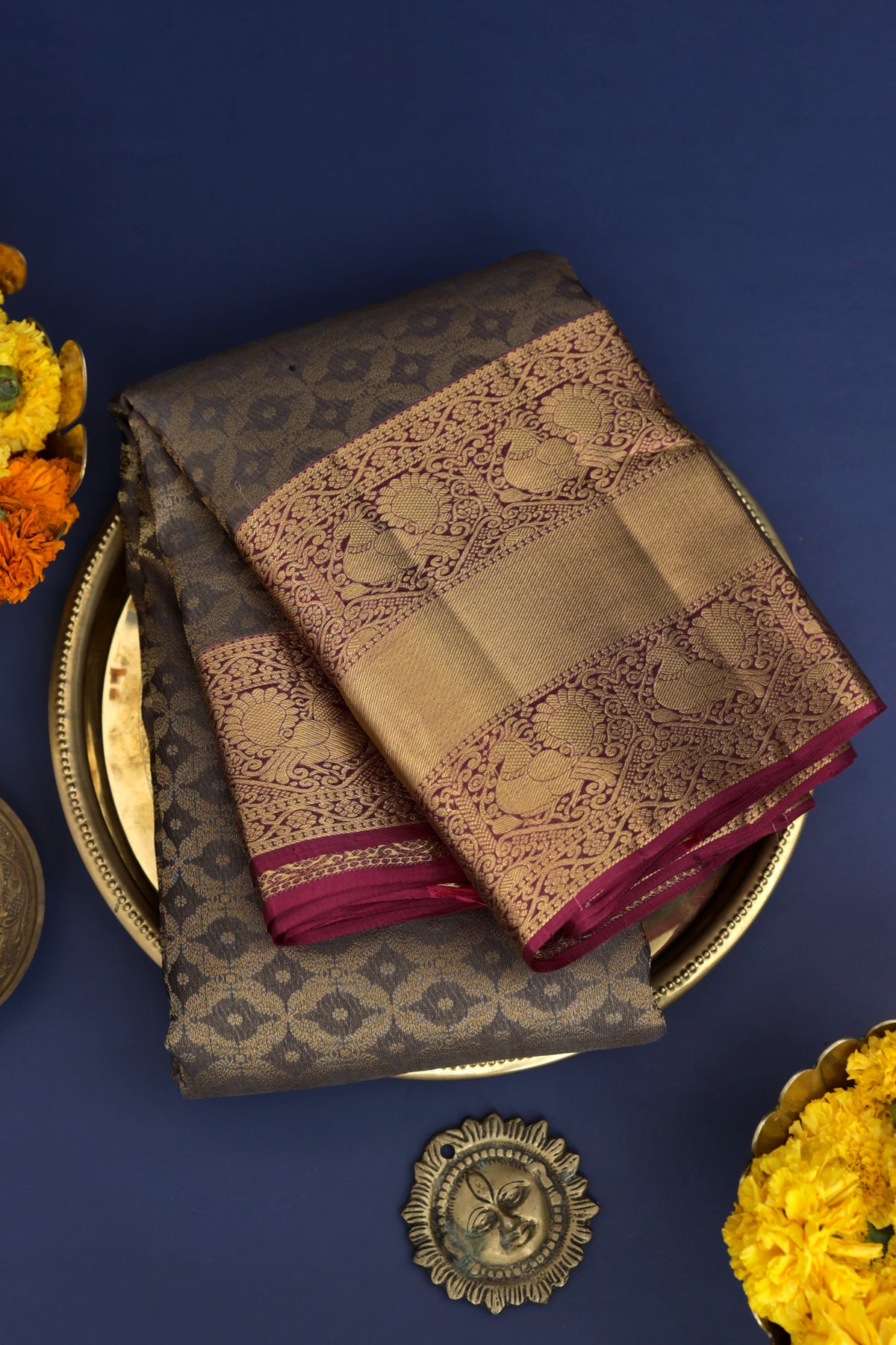 Coimbatore Silk Grey Saree