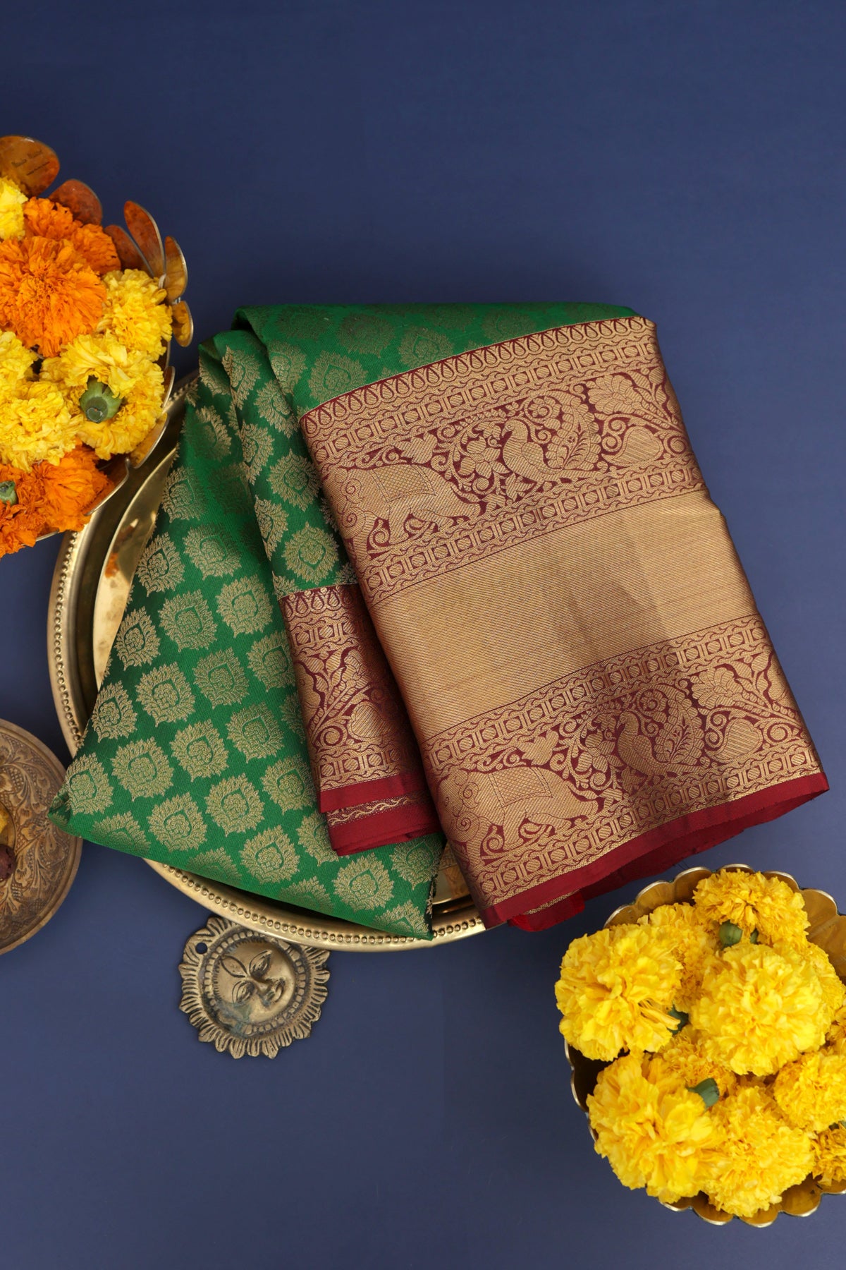 Coimbatore Silk Green Saree