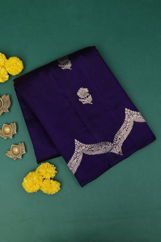 Matka Silk Royal Blue Saree