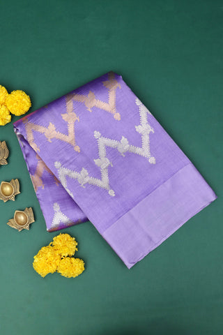 Matka Silk Lavender Saree