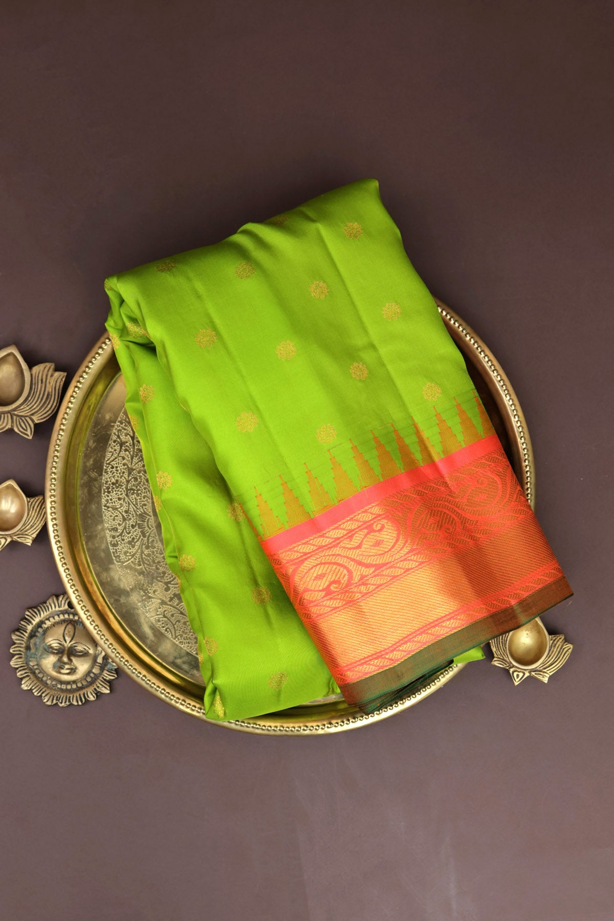 Gadwal Silk Green Saree