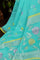 Zari Kota Cotton Buttis Sea Blue Saree