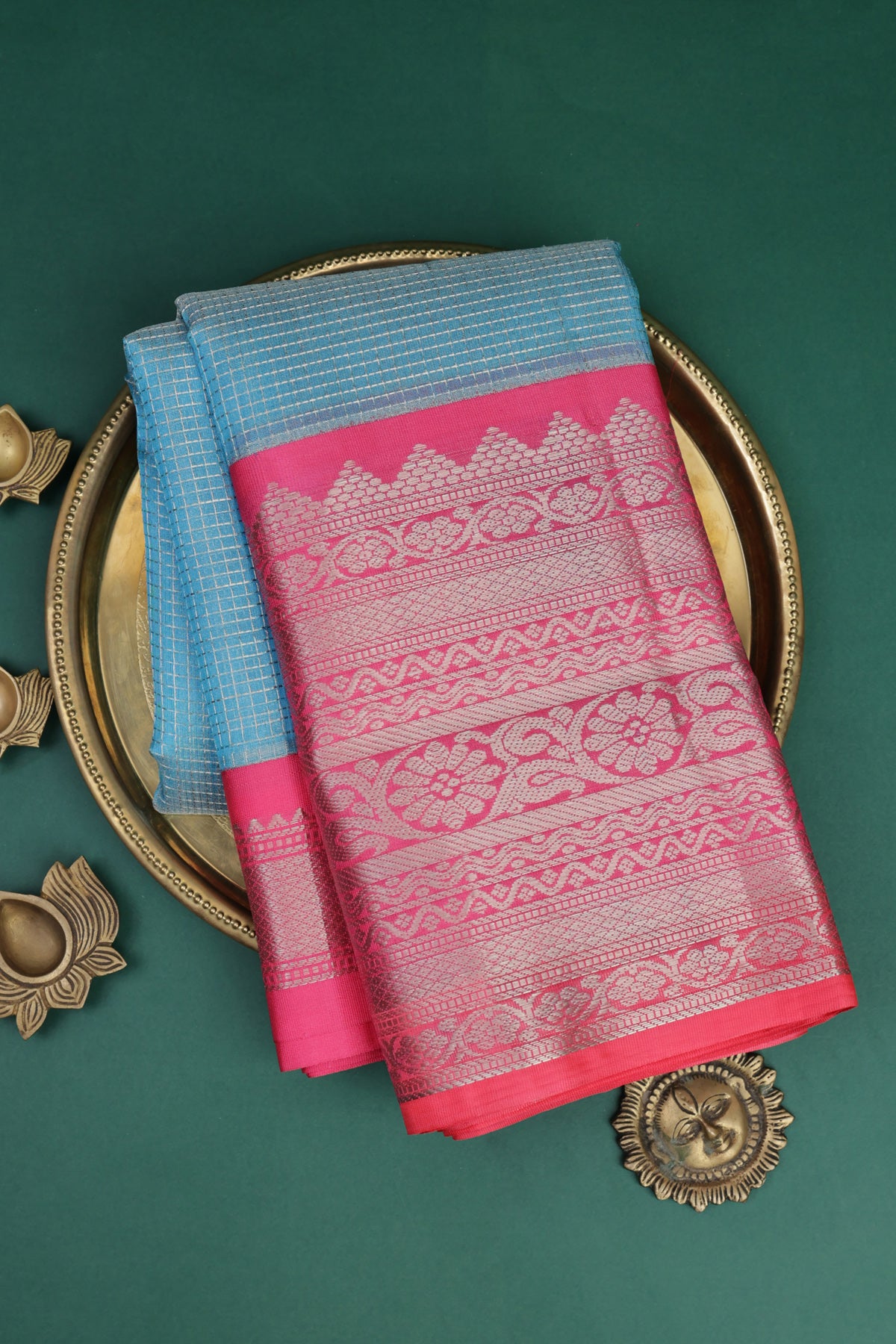 Kuppadam Sico Light Blue Saree