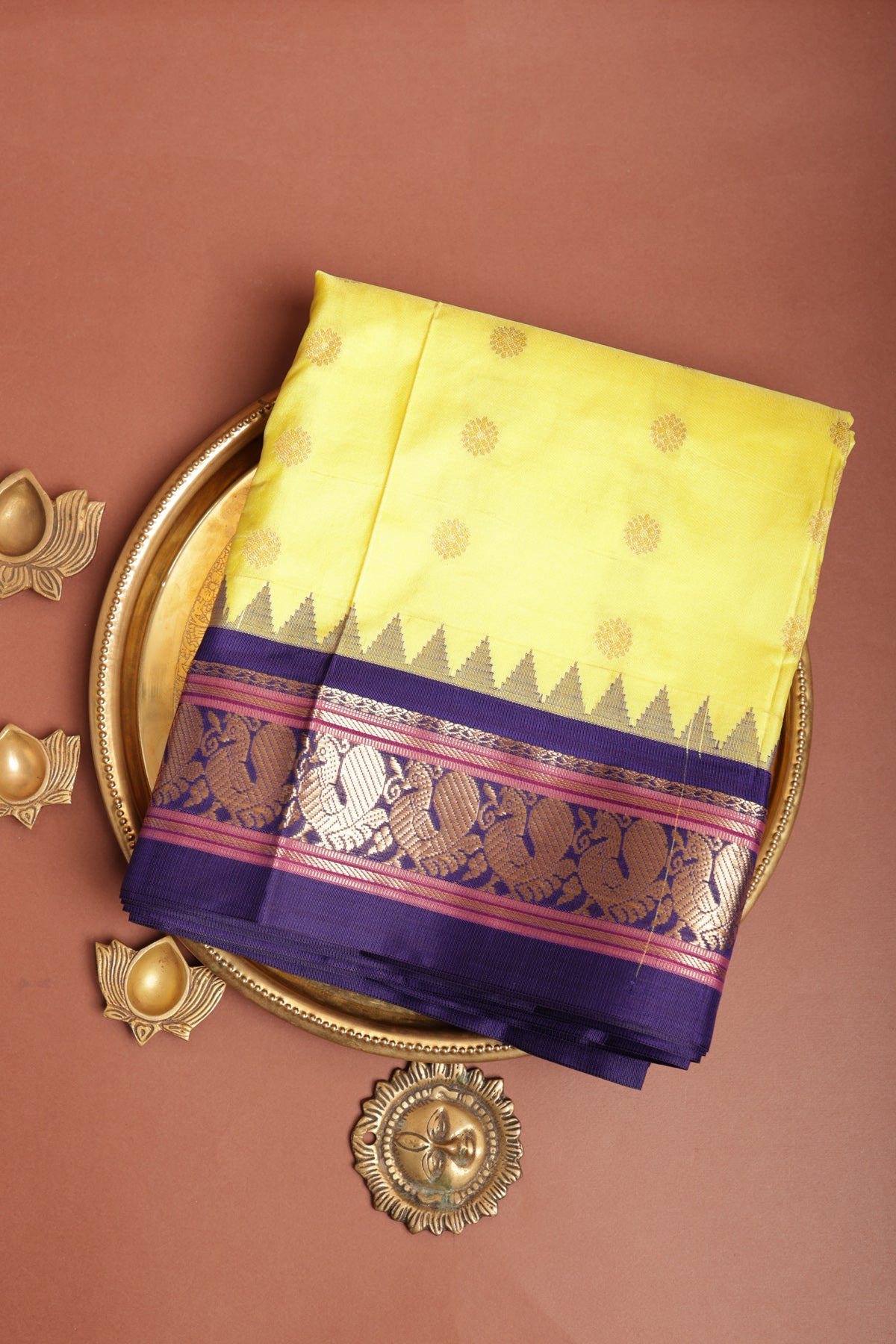 Narayanpet Silk Yellow Saree