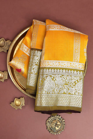 Venkatagiri Silk Mustard Saree