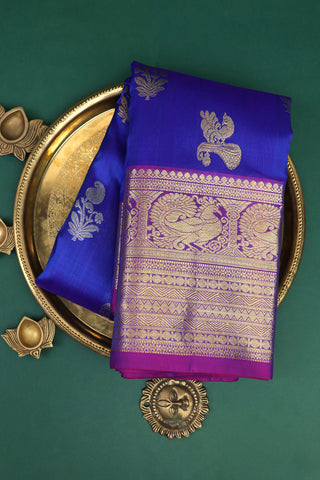 Venkatagiri Silk Royal Blue Saree