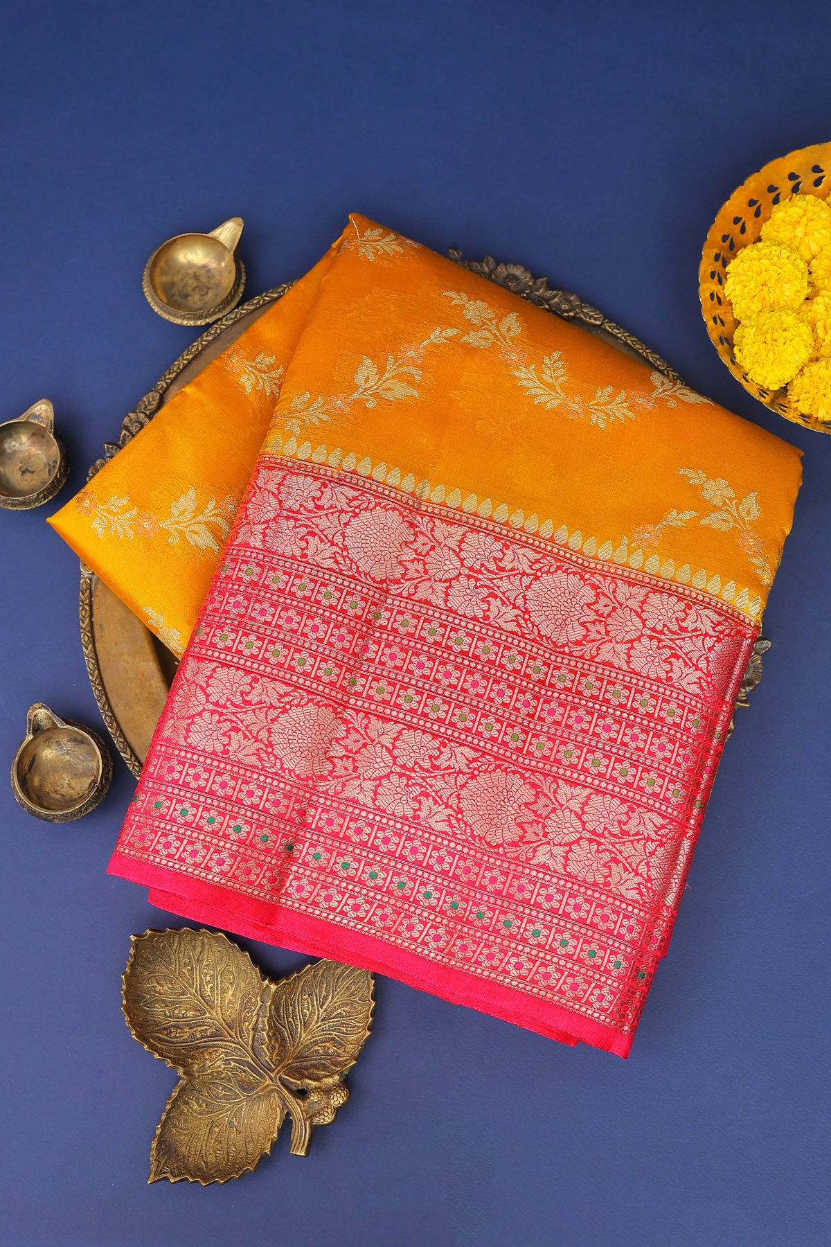 Chiniya Silk Dual Color Saree