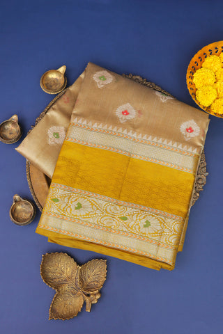 Chiniya Silk Cream Saree