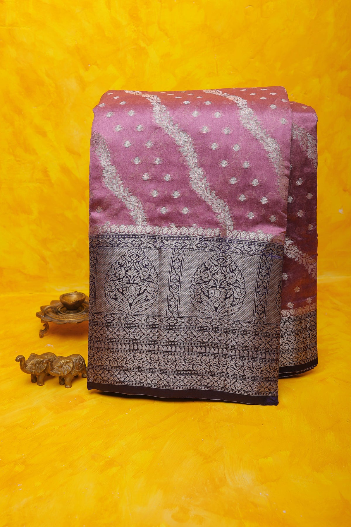 Chiniya Silk Onion Pink Saree