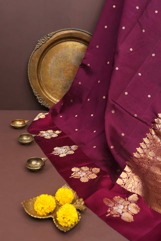 Matka Silk Magenta Saree