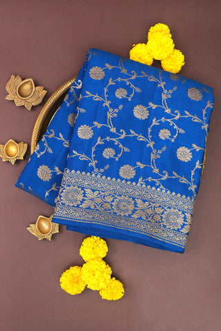 Banarasi Georgette Blue Saree