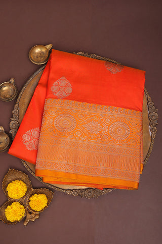 Banarasi Silk Orange Saree