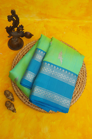 Venkatagiri Silk Sea Green Saree