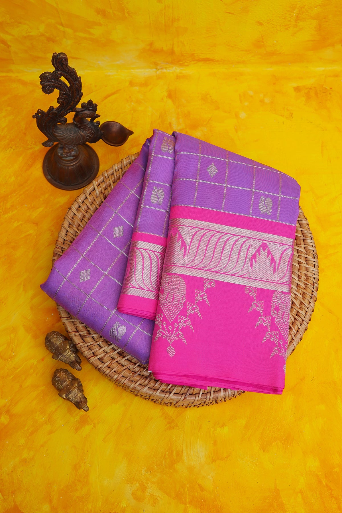 Venkatagiri Silk Lavender Saree