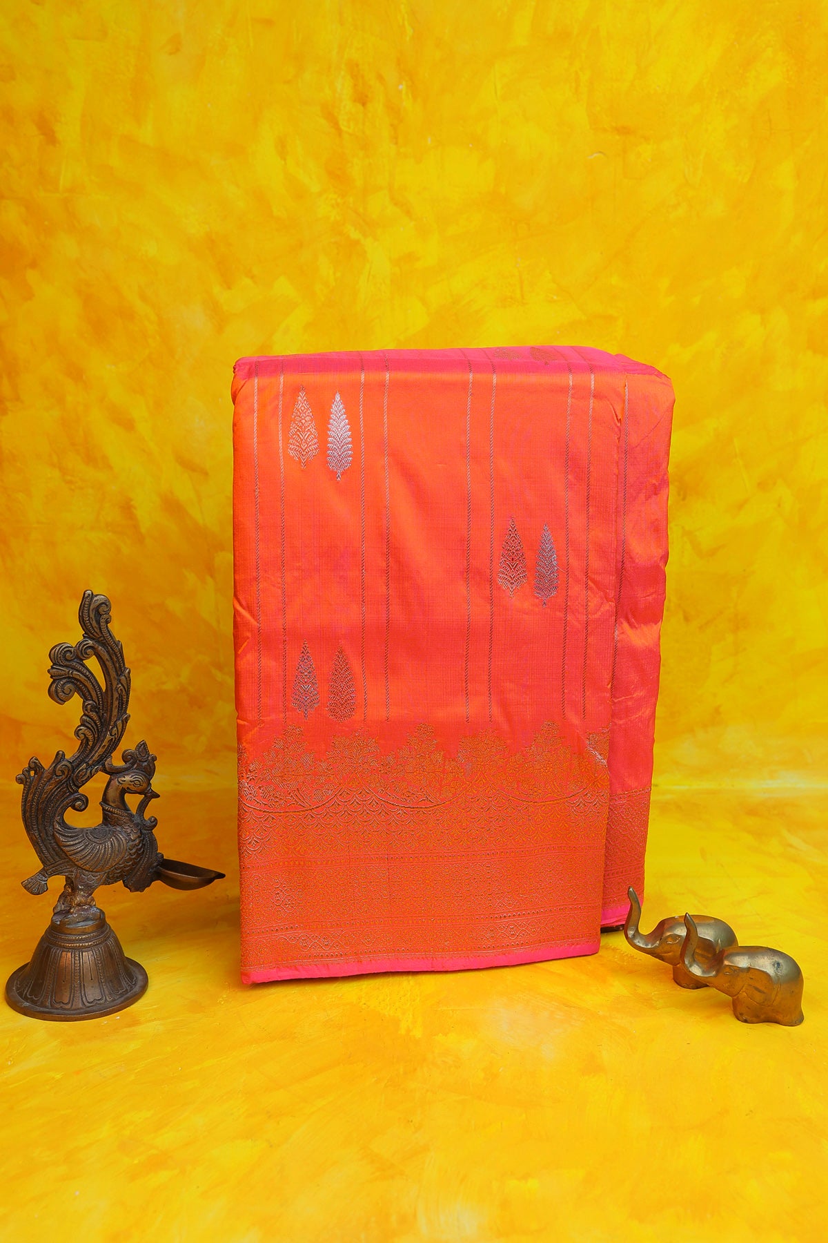 Banarasi Silk Peach Saree