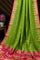 Mysore Crepe Checks Green Saree